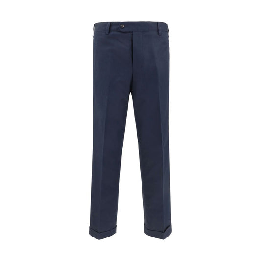 Germano Blue Cotton Casual Pants Germano