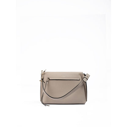 Giada Beige Grained Leather Crossbody Bag
