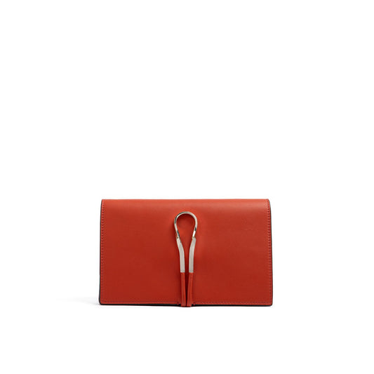 Giada Red Leather Clutch Bag