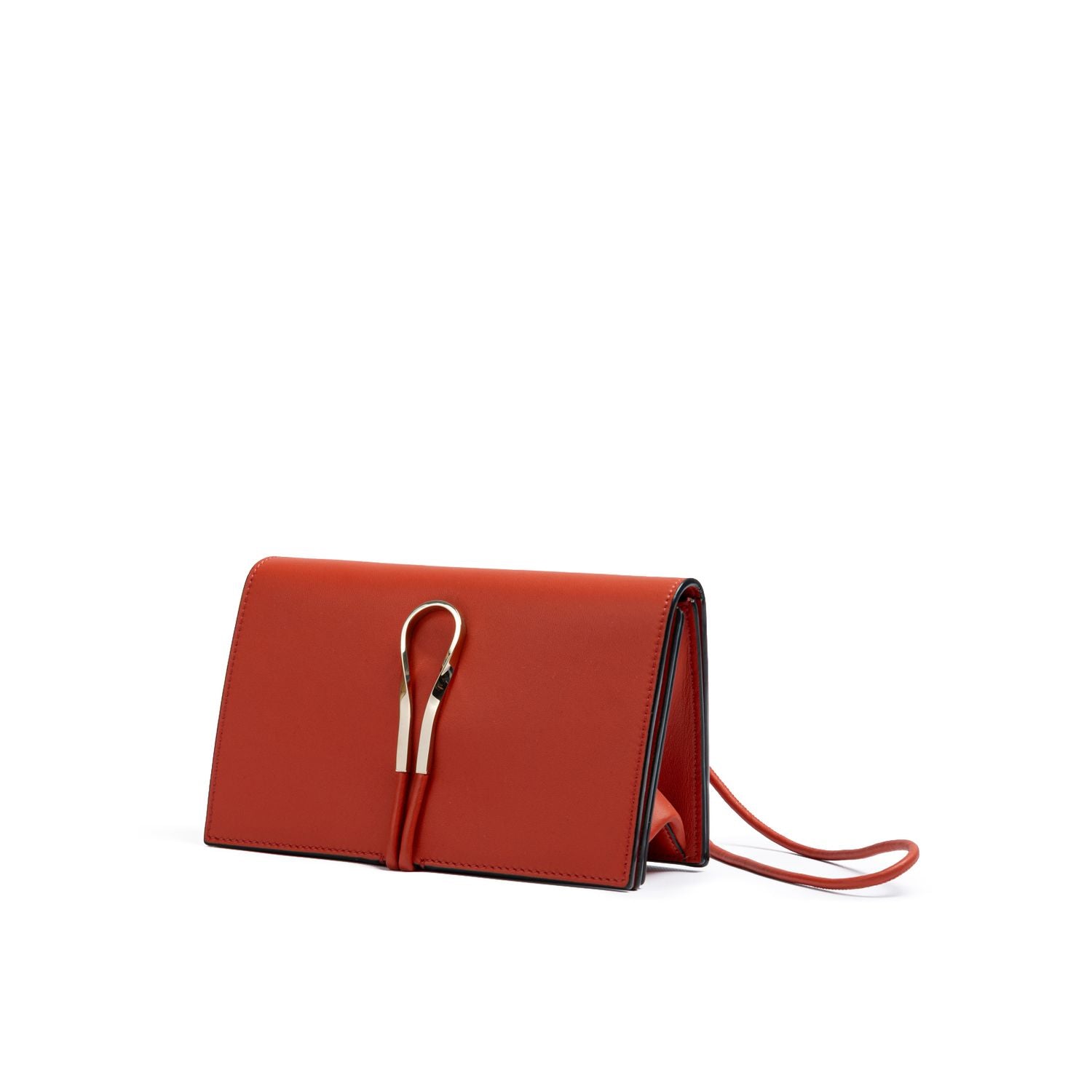 Giada Red Leather Clutch Bag