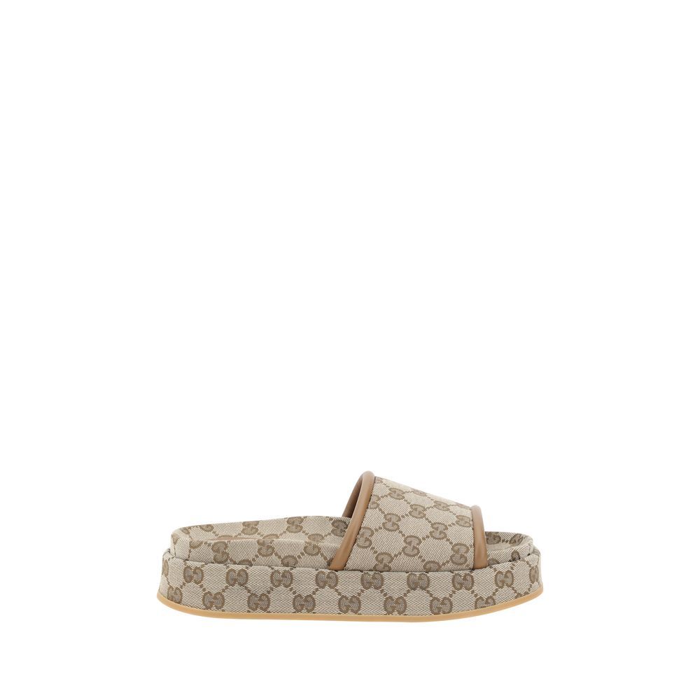 Gucci Beige Polyamide Flat Sandals Gucci
