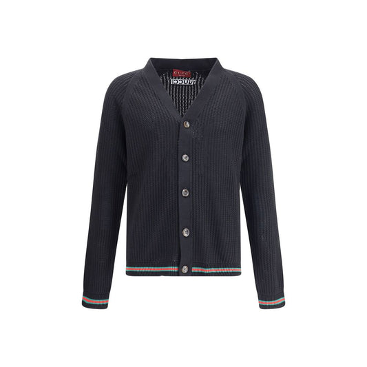 Gucci Black Cotton Cardigan Gucci