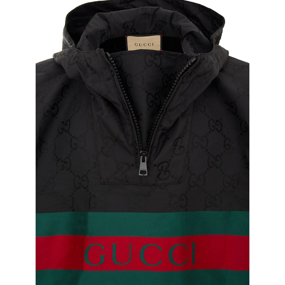Gucci Black Polyester Trench Coat