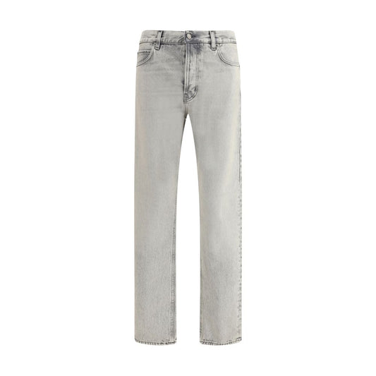Haikure Light Blue Cotton Straight-Leg Jeans Haikure