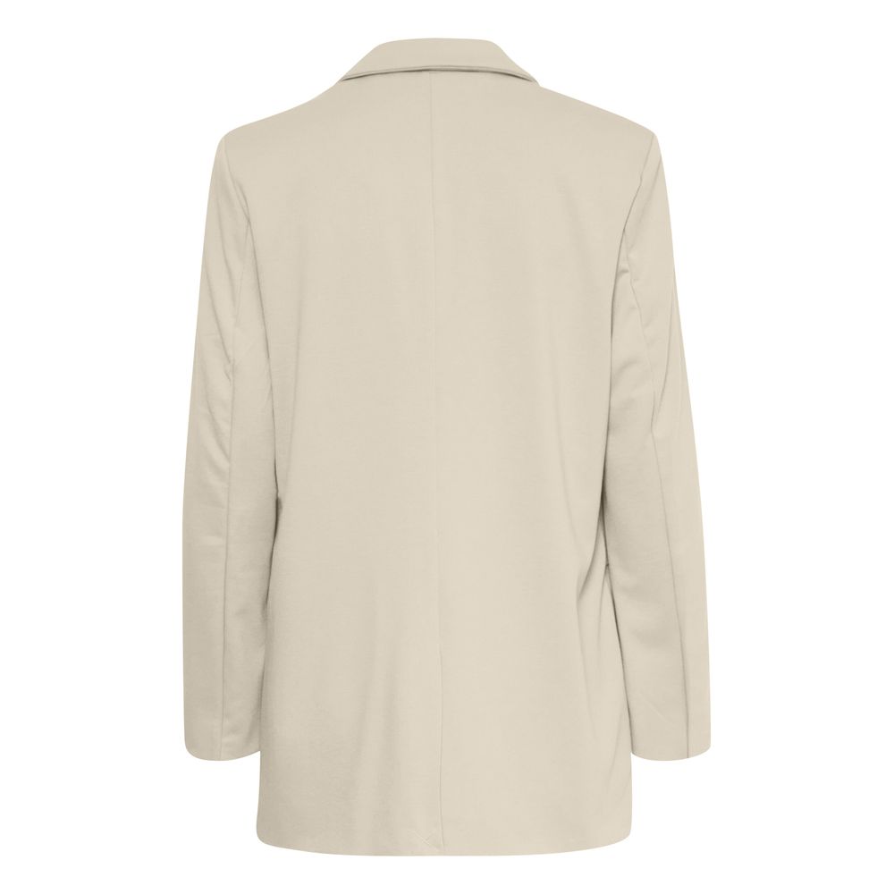 ICHI Beige Recycled Polyester Blazer ICHI