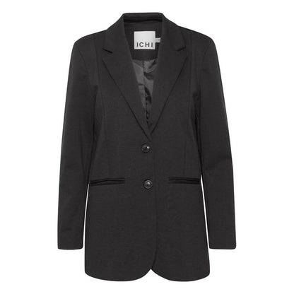 ICHI Black Recycled Polyester Blazer