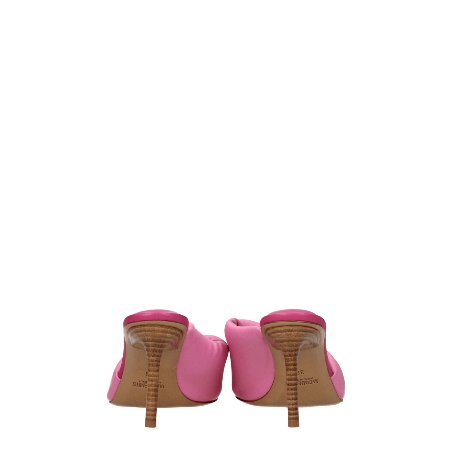 Jacquemus Pink Leather Stiletto Heel Sandals