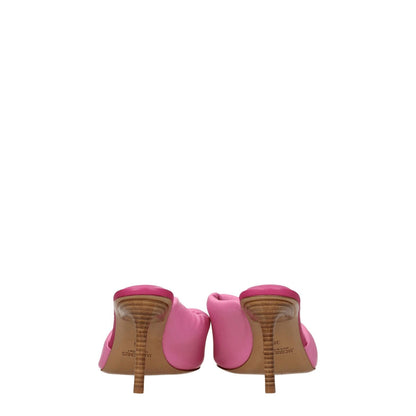 Jacquemus Pink Leather Stiletto Heel Sandals