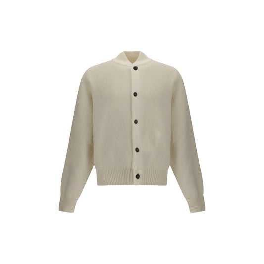 Jacquemus White Fleece Wool Cardigan Jacquemus