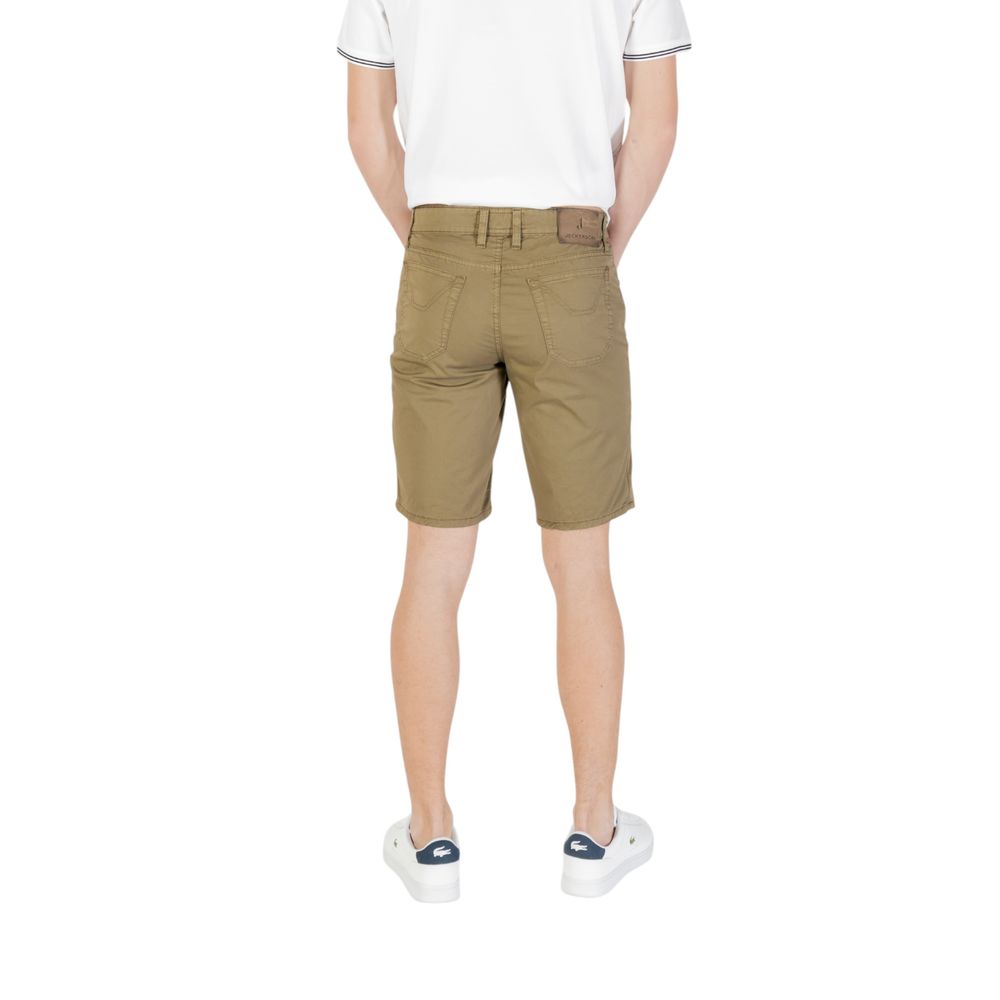 Jeckerson Green Cotton Bermuda Shorts Jeckerson