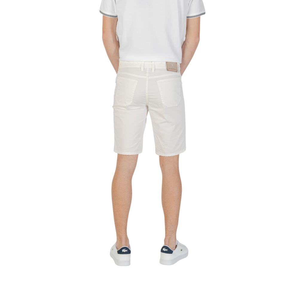 Jeckerson White Cotton Bermuda Shorts Jeckerson