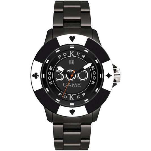 LIGHT TIME Mod. POKER - Black - White WATCHES LIGHT TIME