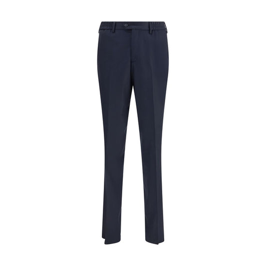 Lardini Blue Fleece Wool Chino Pants Lardini