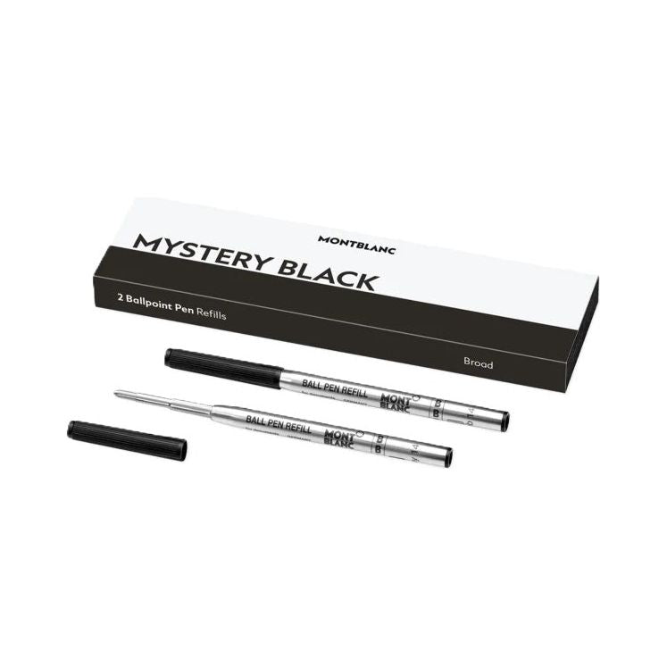 MONTBLANC Mod. MISTERY BLACK -  BALLPOINT PEN REFILLS - BROAD -2 PCS FASHION ACCESSORIES MONTBLANC