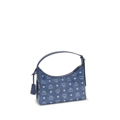 MCM Blue Fabric Shoulder Bag