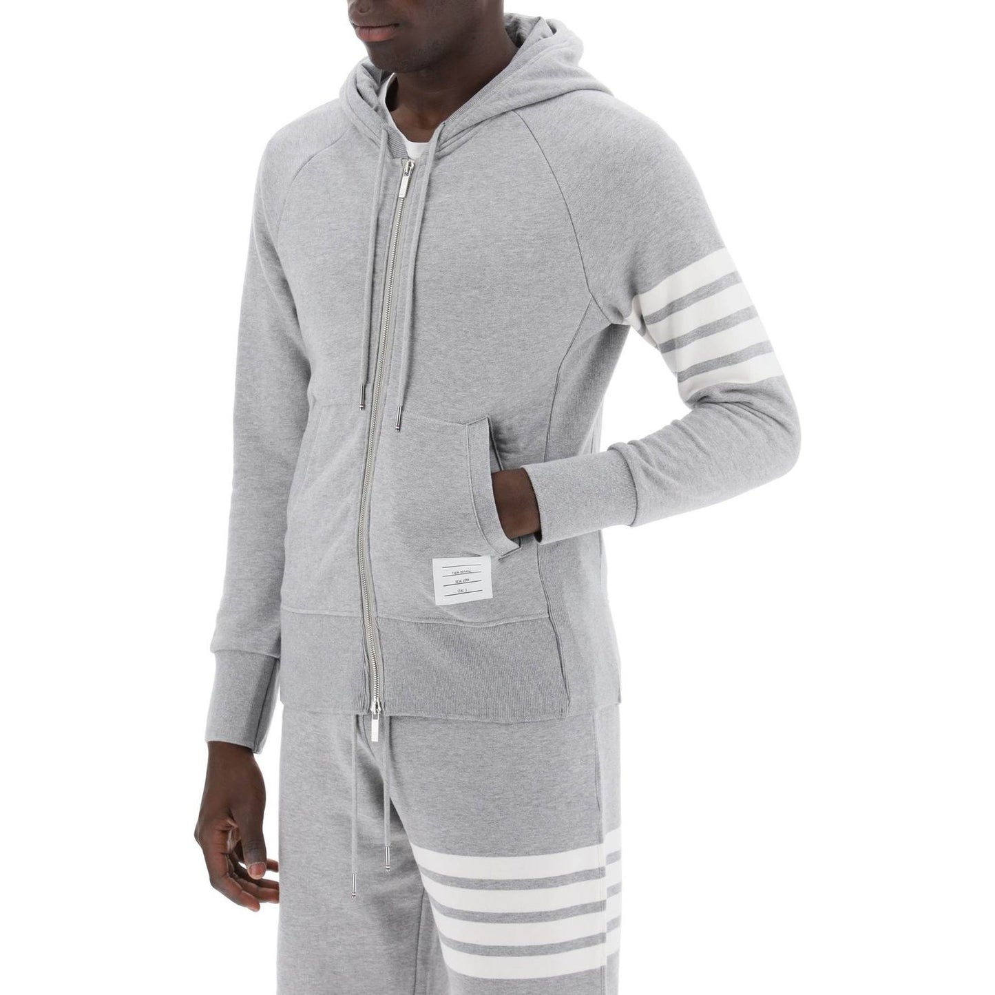 Thom Browne 4-bar zip-up hoodie Topwear Thom Browne