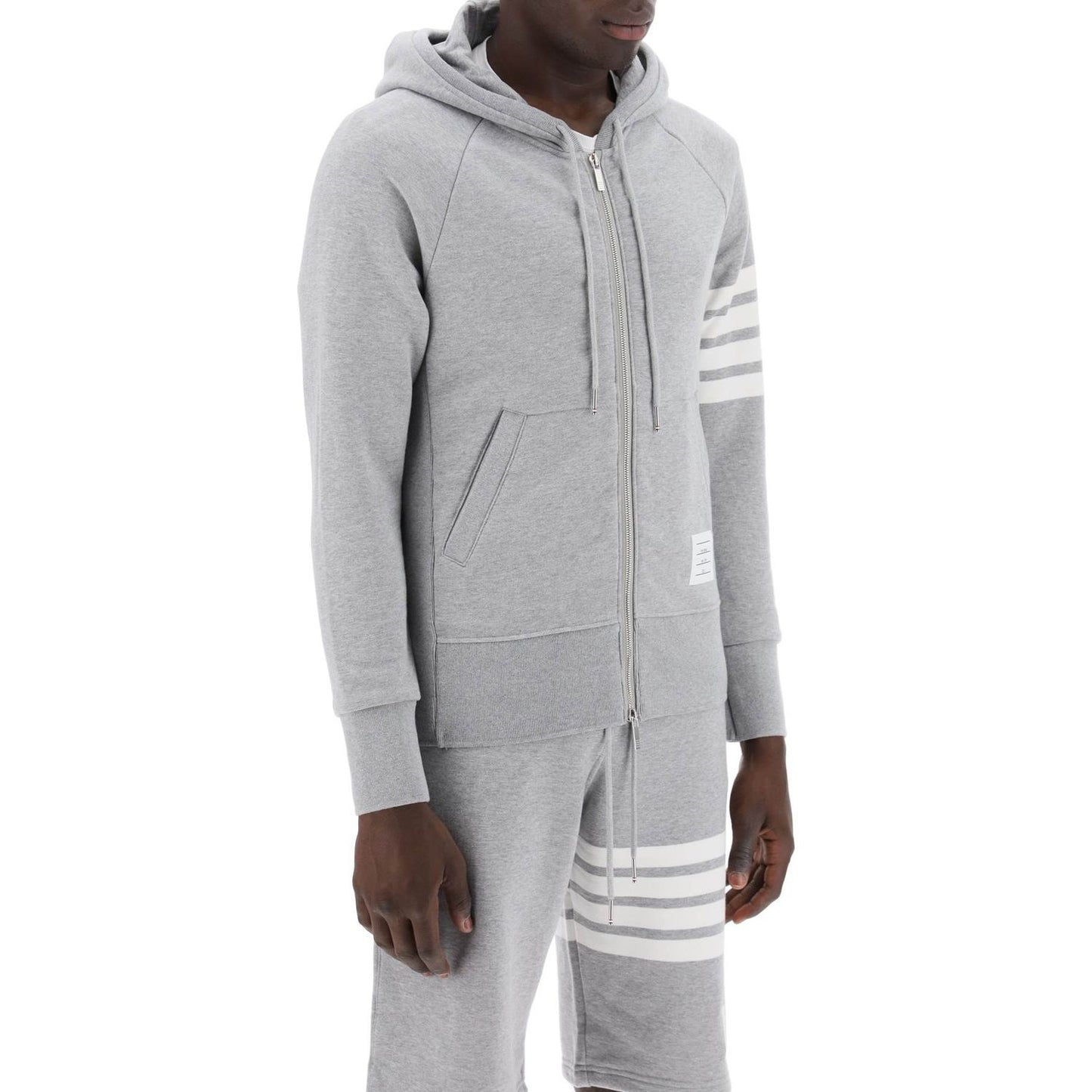 Thom Browne 4-bar zip-up hoodie Topwear Thom Browne