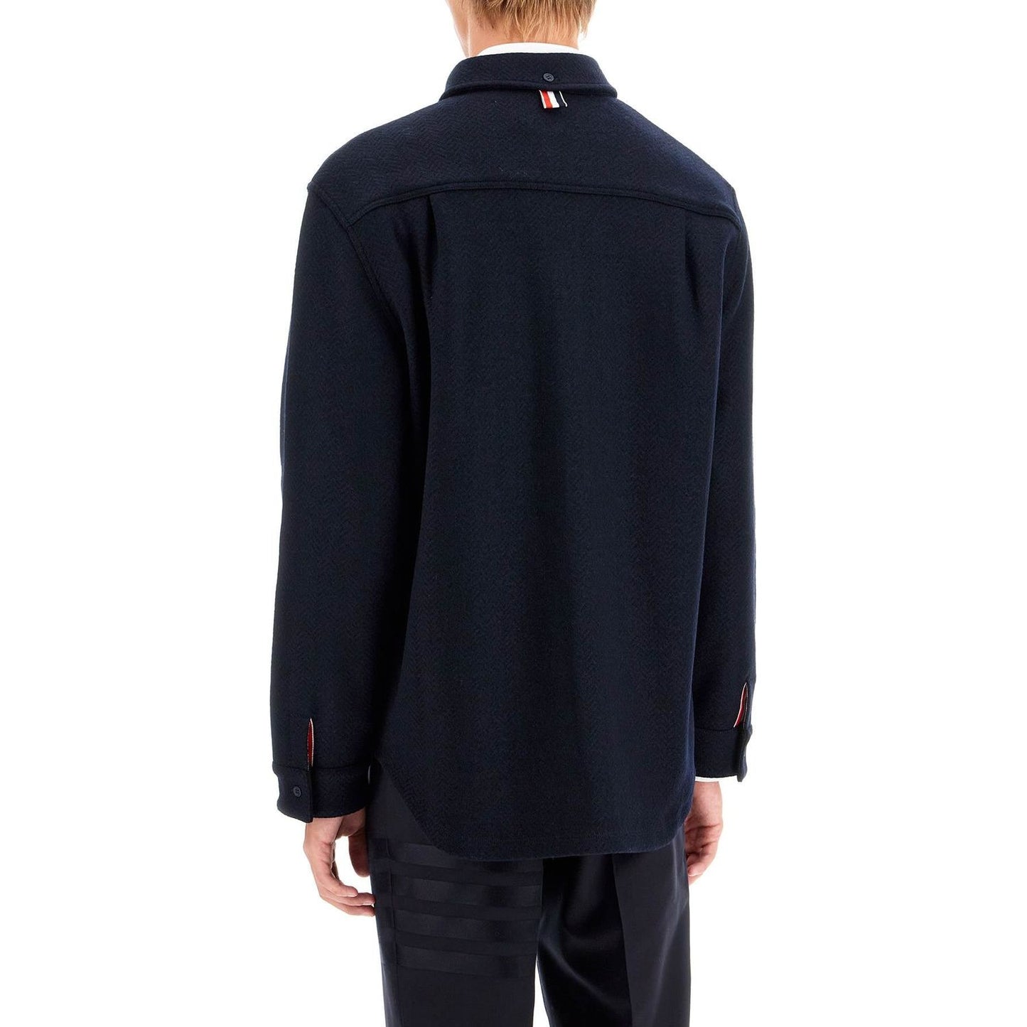 Thom Browne herringbone wool blend overshirt Vests Thom Browne