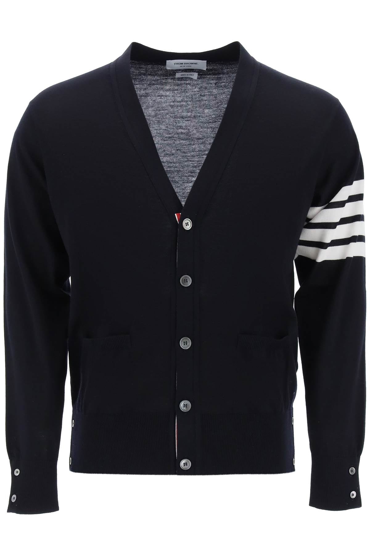 Thom Browne merino wool 4-bar cardigan Knitwear Thom Browne