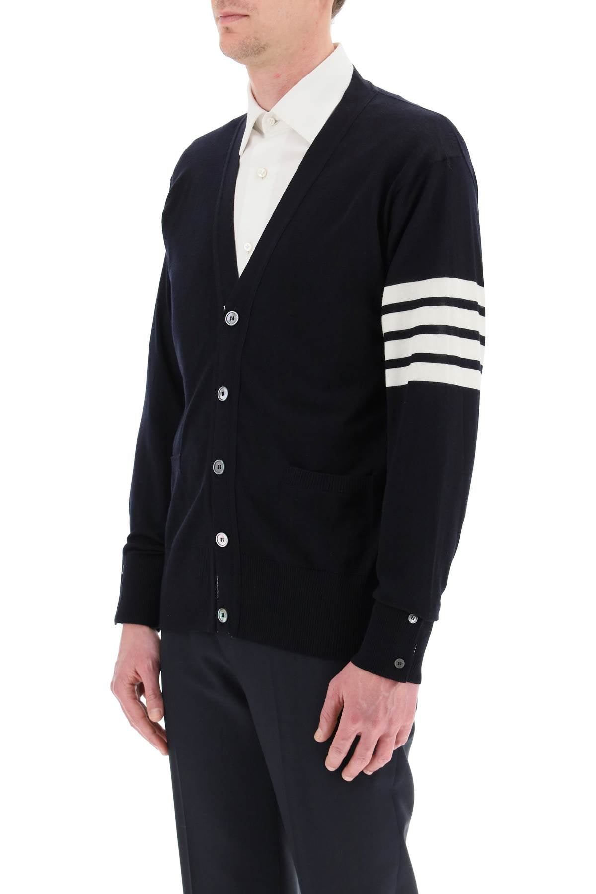 Thom Browne merino wool 4-bar cardigan Knitwear Thom Browne