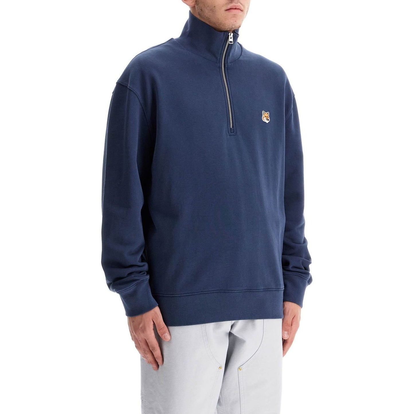 Maison Kitsune 'half-zip sweatshirt with fox head Topwear Maison Kitsune