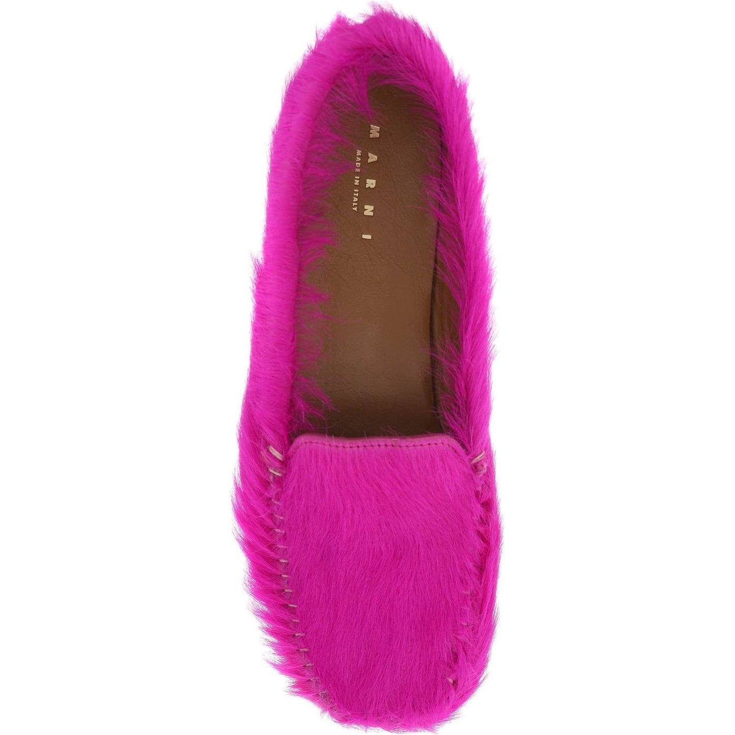 Marni long-haired leather moccasins in Moccasins Marni