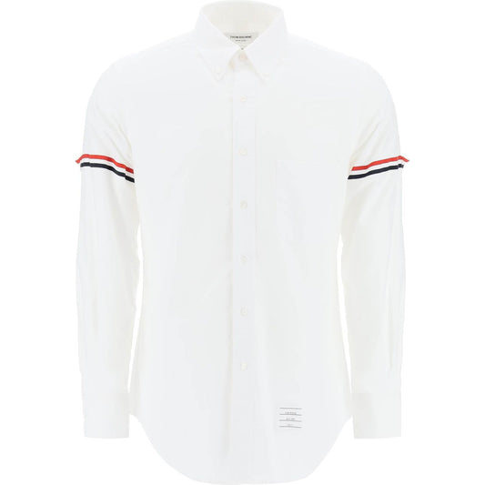 Thom Browne oxford button-down shirt with rwb armbands