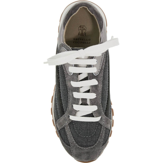 Brunello Cucinelli wool sneakers with precious stripe design Sneakers Brunello Cucinelli