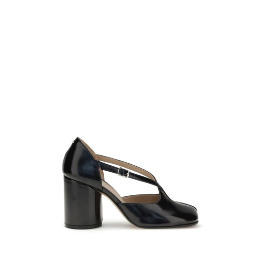 Margiela Black Calf Leather Bos Taurus High Heel Pumps Margiela