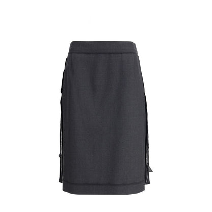 Margiela Black Polyester Midi Skirt Margiela