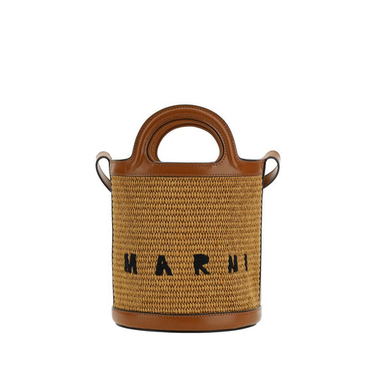 Marni Brown Cotton Backet Bag Marni