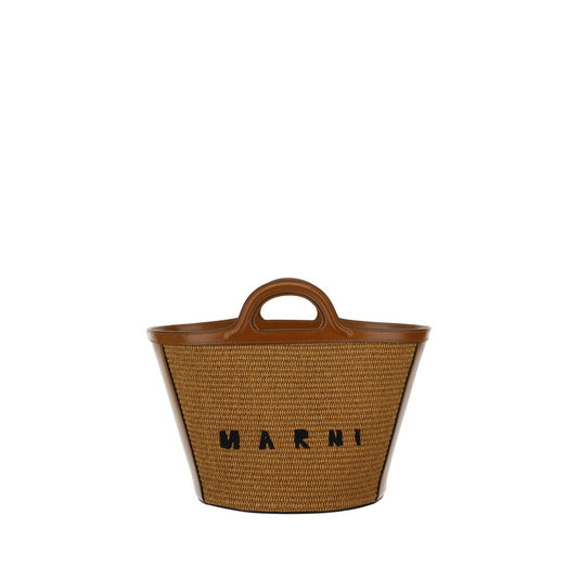 Marni Brown Cotton Shoulder Bag Marni