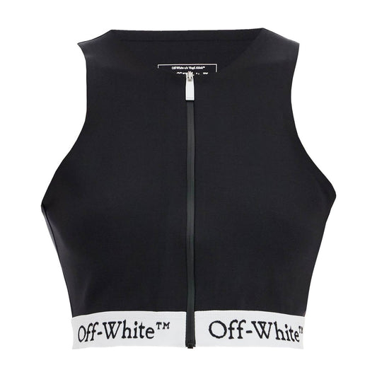 Off-White 'sporty top with zip and logo band Topwear Off-White