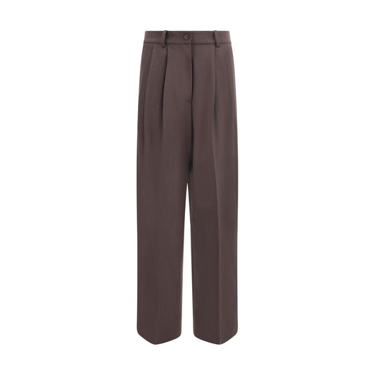 P.A.R.O.S.H. Brown Fleece Wool Dress Pants P.A.R.O.S.H.