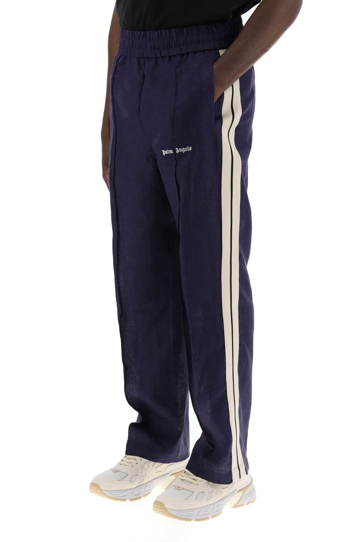 Palm Angels linen joggers with side stripes Trousers Palm Angels