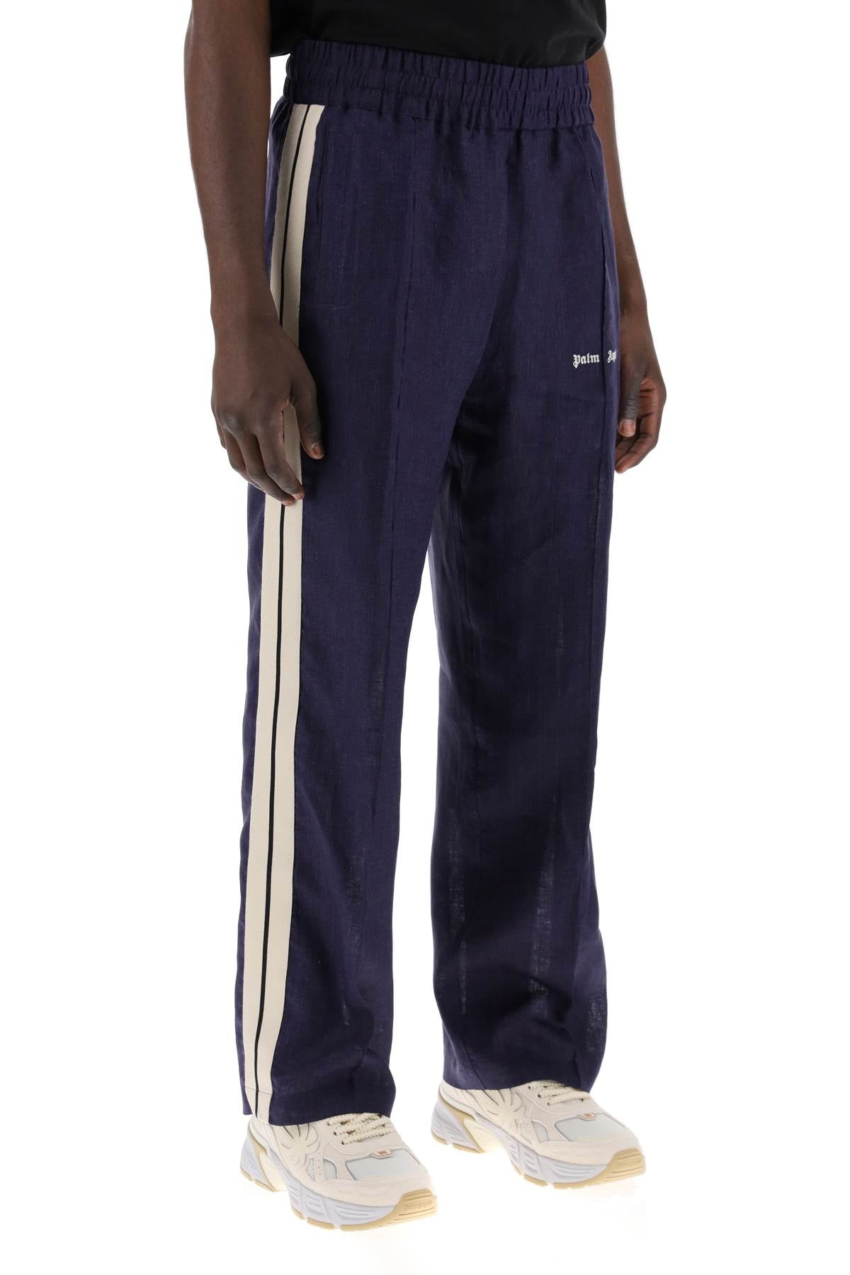 Palm Angels linen joggers with side stripes Trousers Palm Angels