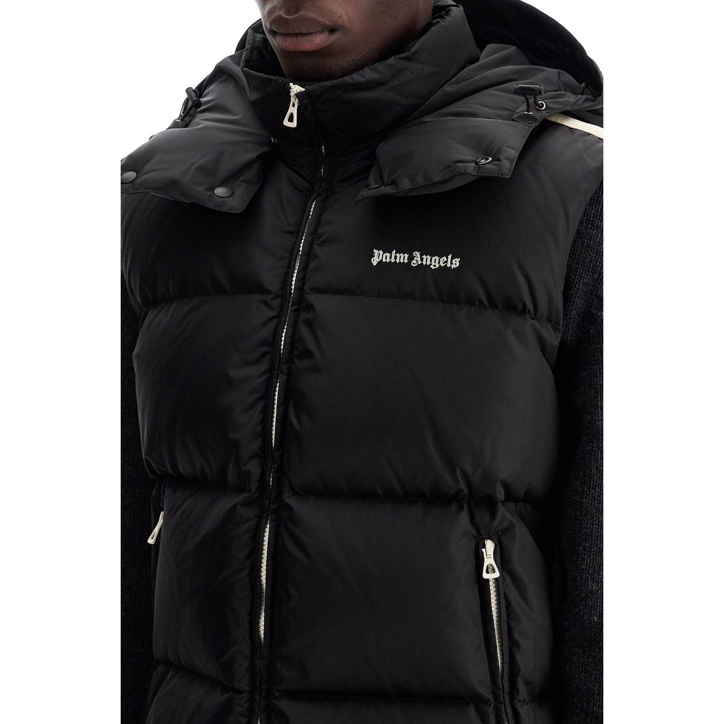 Palm Angels sleeveless down jacket with contrasting Vests Palm Angels