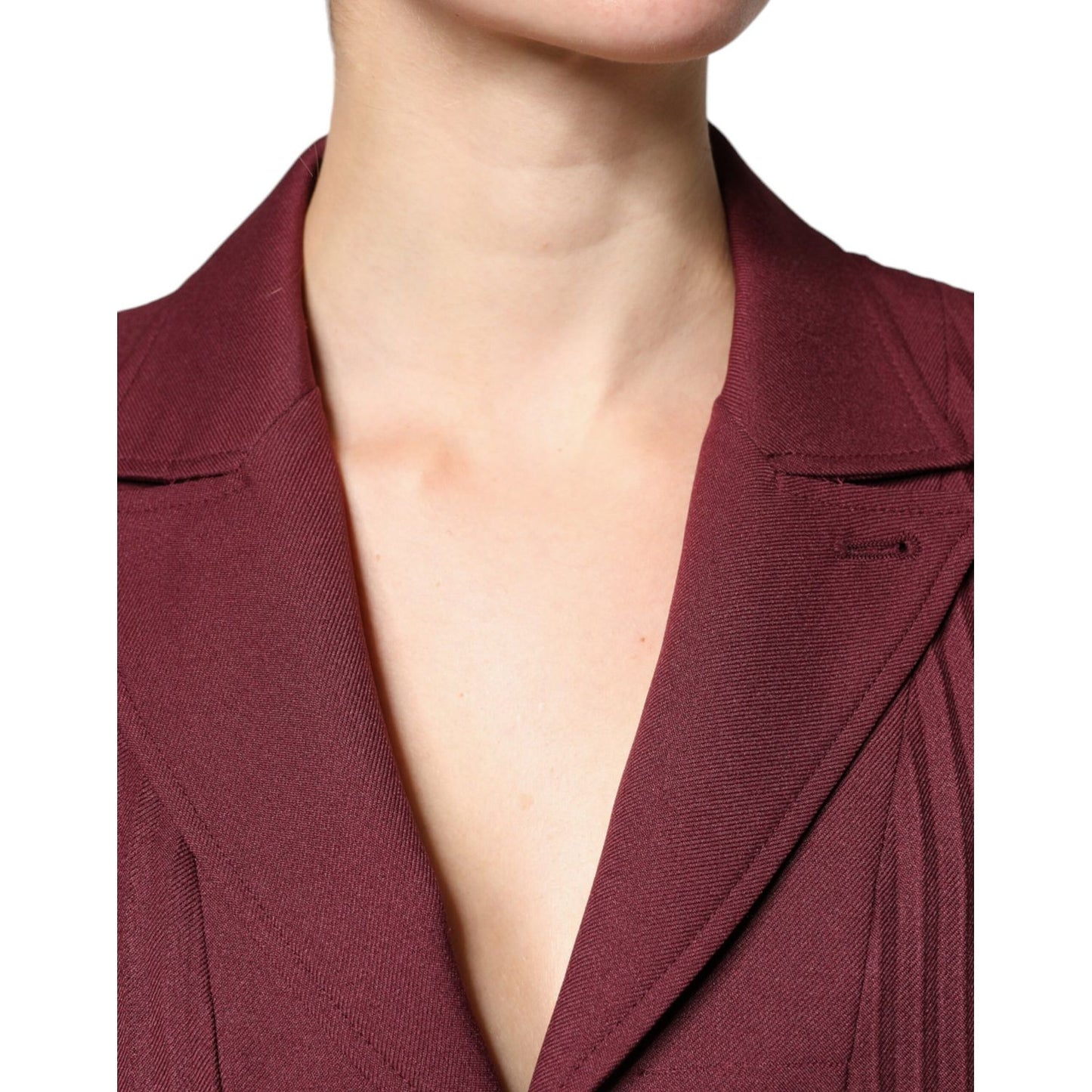 Philosophy Maroon Belted Button Down Dress Philosophy