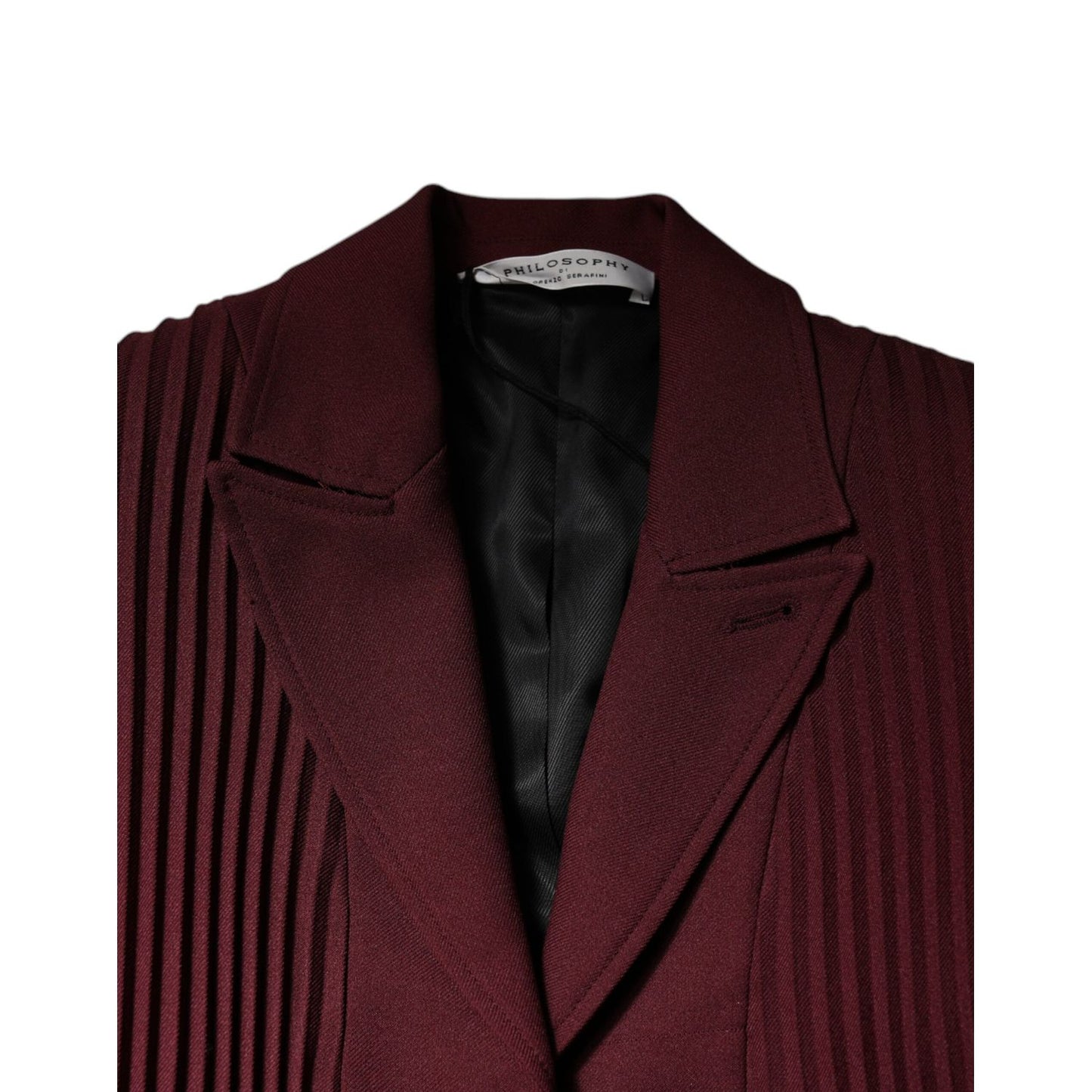 Philosophy Maroon Belted Button Down Dress Philosophy