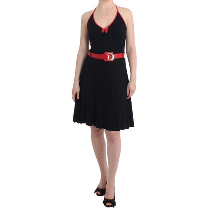 Roccobarocco Black belted palladio dress