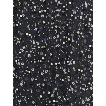 Sacai Black Polyester Midi Skirt Sacai