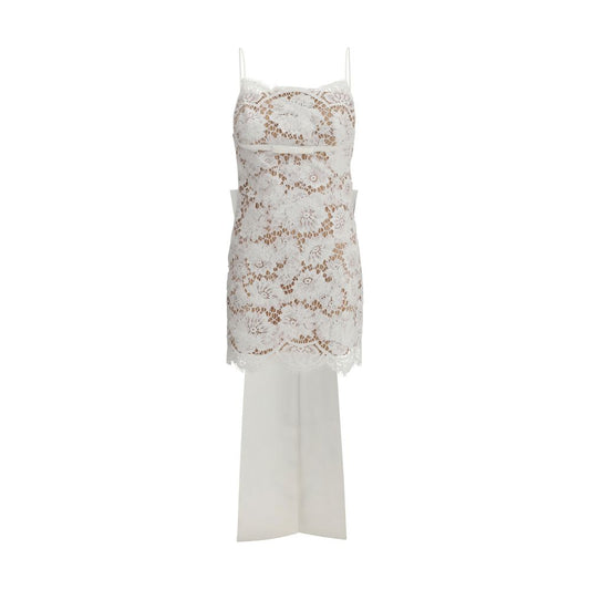 Self-Portrait White Nylon Casual Dress Self-Portrait