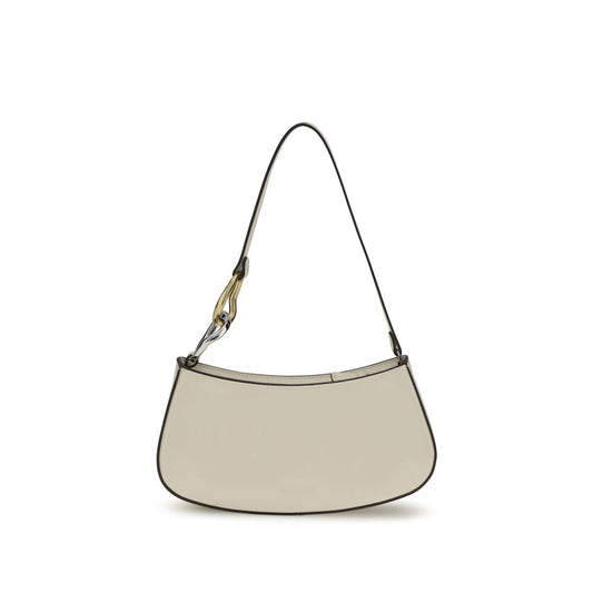 Staud Cream Calf Leather Bos Taurus Shoulder Bag Staud