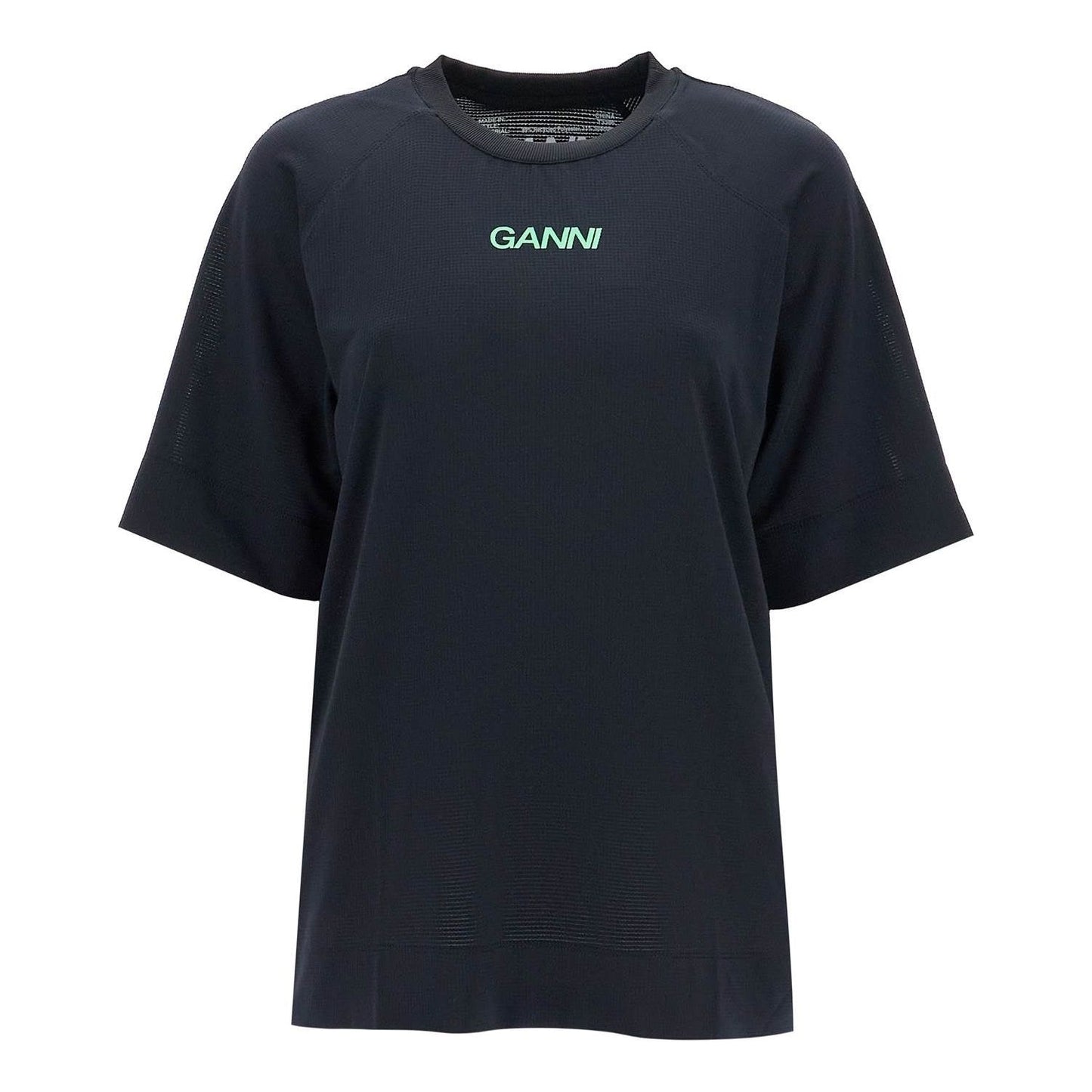 Ganni sporty mesh t-shirt for women Topwear Ganni