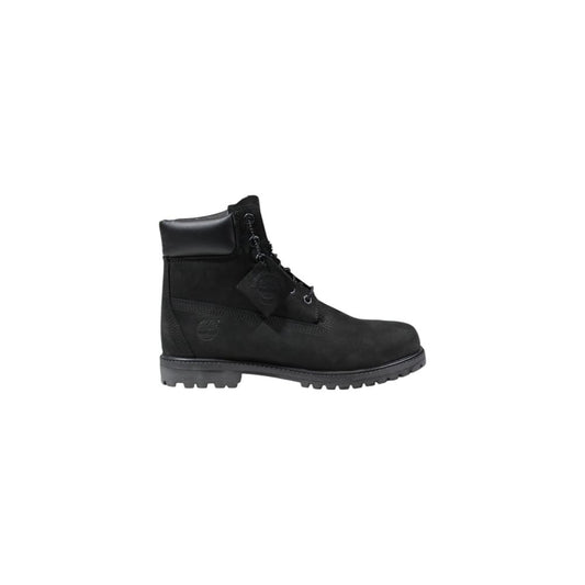 Timberland Black Leather Lace-Up Boots Timberland