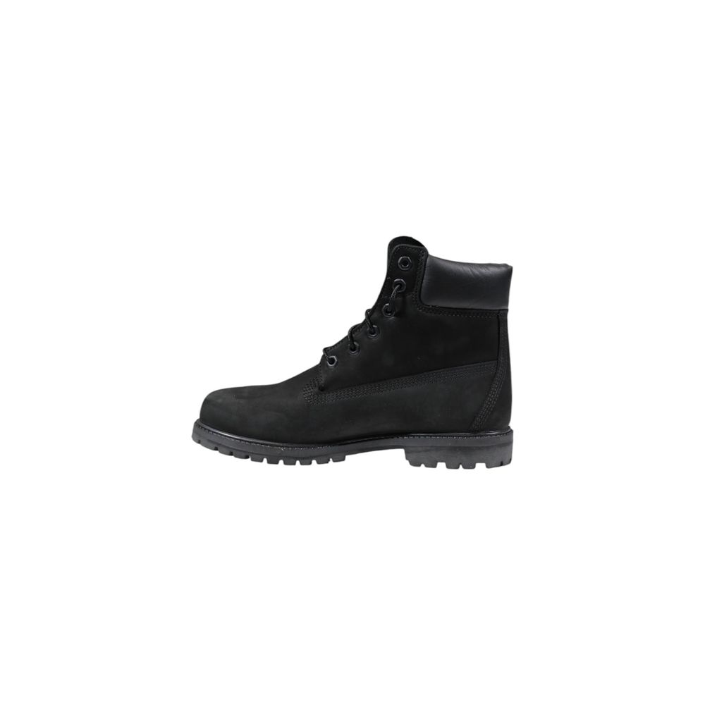 Timberland Black Leather Lace-Up Boots