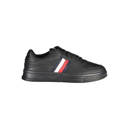 Tommy Hilfiger Black Leather Men's Sneaker