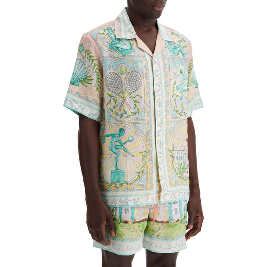 Casablanca short-sleeved linen shirt for men Shirts Casablanca