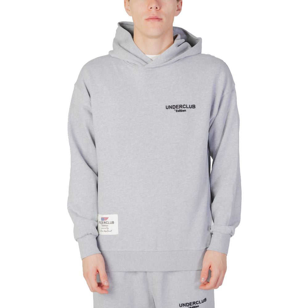 Underclub Gray Cotton Hoodie Underclub