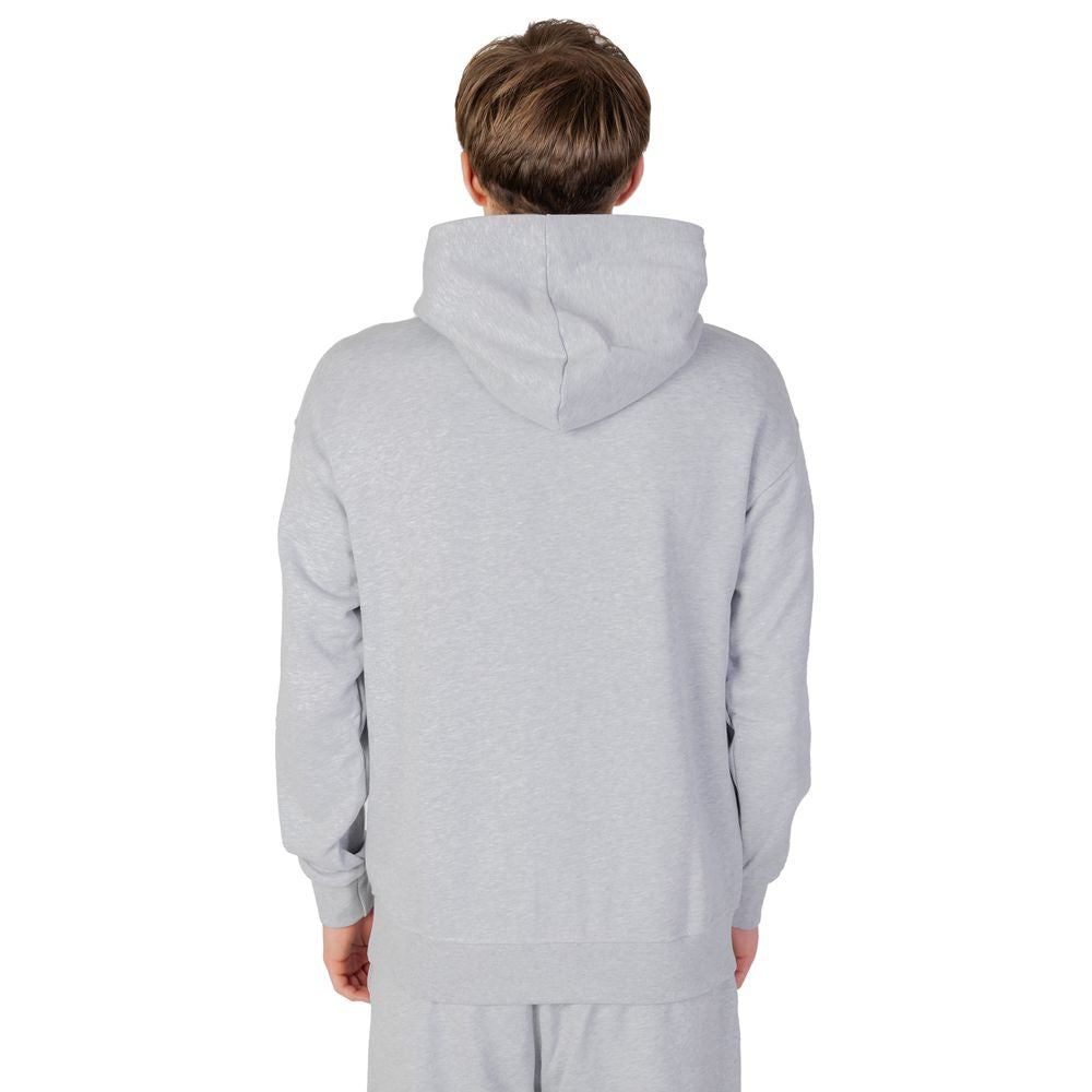 Underclub Gray Cotton Hoodie Underclub